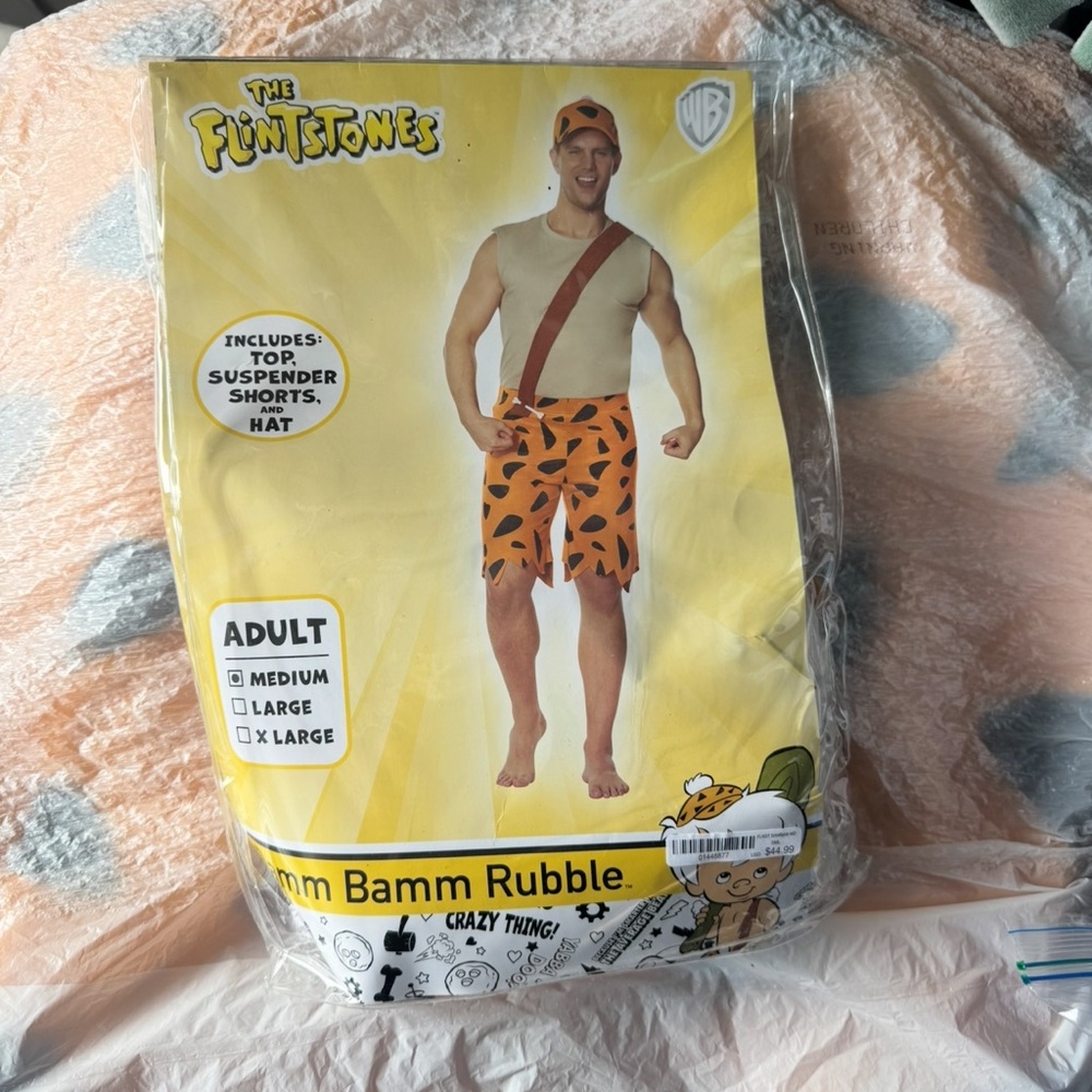Flintstones Bamm Bamm Costume with Orange Shorts